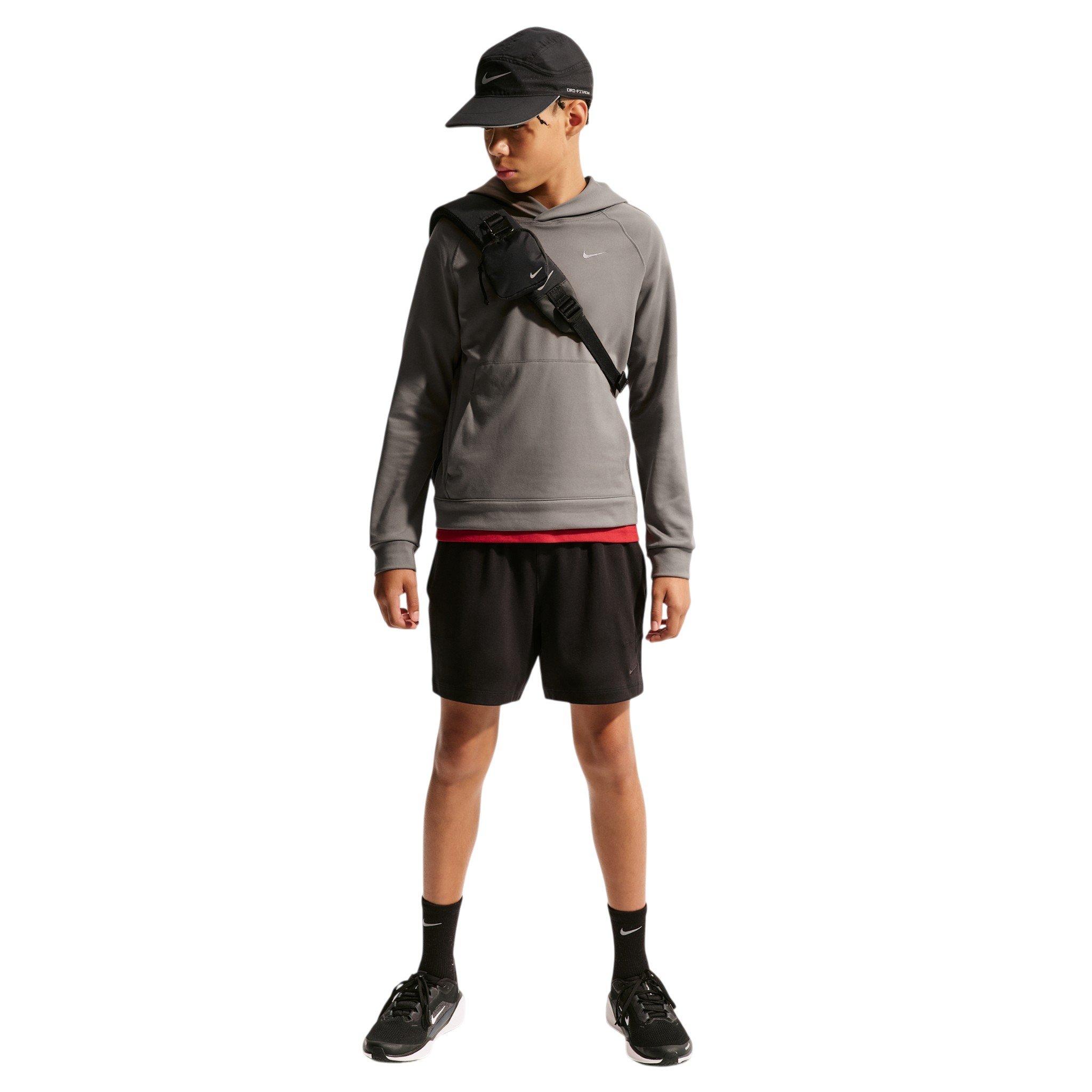 Nike Big Boys' Primary Nanoknit Dri-FIT UC Protection Pullover Hoodie - Grey - GREY